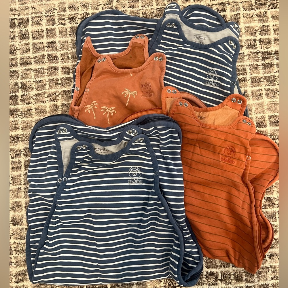 4 GUC Woolino sleep sacks